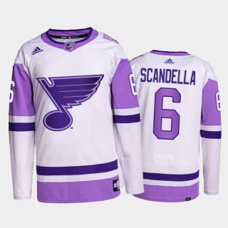 Marco Scandella #6 St. Louis Blues HockeyFightsCancer White Primegreen Authentic Jersey