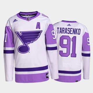 Vladimir Tarasenko #91 St. Louis Blues HockeyFightsCancer White Primegreen Authentic Jersey