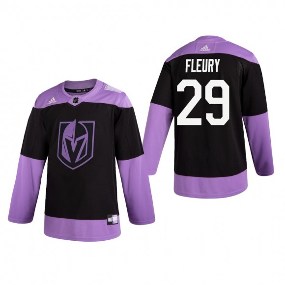 Marc-Andre Fleury #29 Vegas Golden Knights 2019 Hockey Fights Cancer Black Practice Jersey