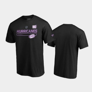 Men's Carolina Hurricanes 2020 Hockey Fights Cancer Prime Black T-Shirt