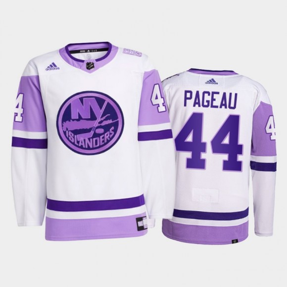 Jean-Gabriel Pageau 2021 HockeyFightsCancer Islanders White Primegreen Jersey
