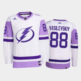 Andrei Vasilevskiy 2021 HockeyFightsCancer Lightning White Primegreen Jersey