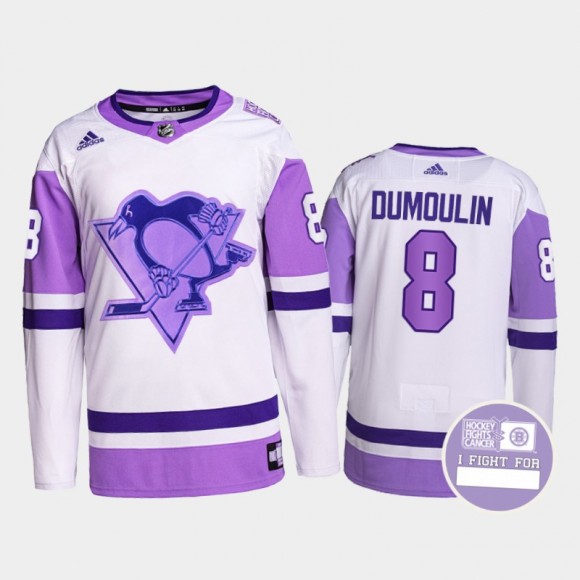 Brian Dumoulin Hockey Fights Cancer Jersey Pittsburgh Penguins White Purple Primegreen Authentic