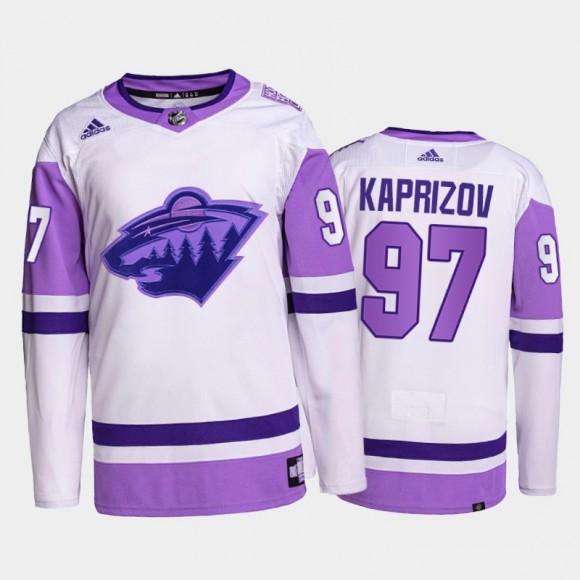 Kirill Kaprizov HockeyFightsCancer Wild White Primegreen Authentic Jersey